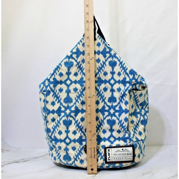 Kavu Free Range Backpack Blue White Aztec Design Outdoor main image 6